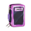 Picture of SEVEN SHADOWS OF COLOUR 3 ZIP PINK FILLED PENCIL CASE